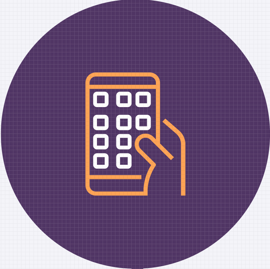 Purple icon phone